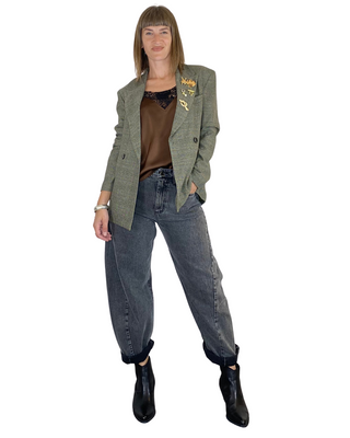 tensione in - jeans c/spicchio - nero