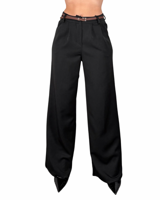 Habiti - Pantalone palazzo - NERO