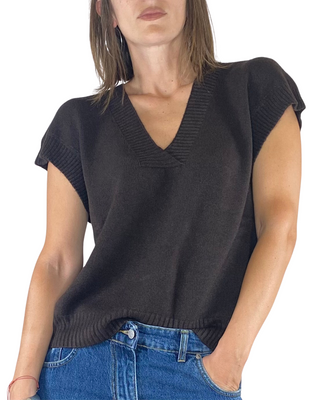 Susy Mix - Gilet spalla scesa - MORO