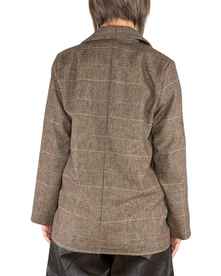 Habiti - Blazer check con spille - MORO
