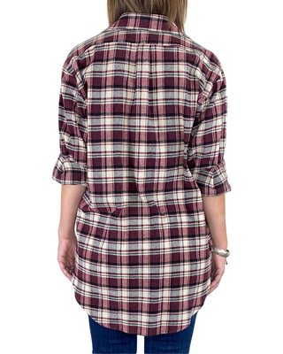 Susy Mix - Camicia flanella check - VINO