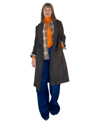 Susy Mix - Camicia scozzese flanella - MORO