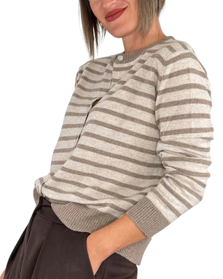 Habiti - Cardigan misto cashmere - BEIGE