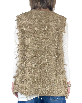 Susy Mix - Gilet lurex in maglia - FANGO