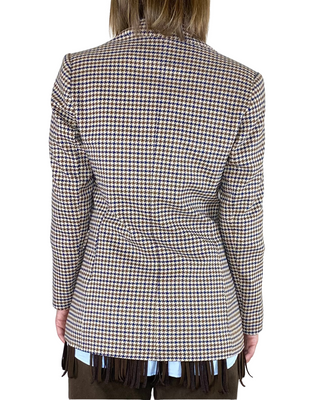 Tensione In - Blazer pied-de-poule - MORO