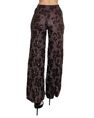 Susy Mix - Pantalone baloon paillettes - MORO