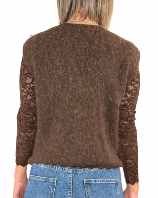 Habiti - Gilet misto baby alpaca - MORO