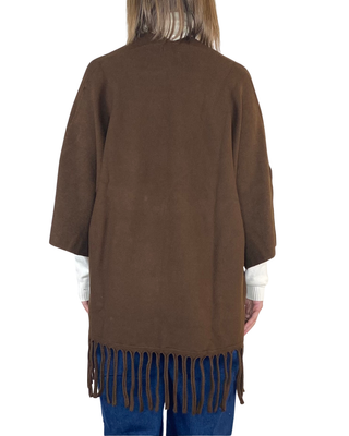 Susy Mix - Cardigan frange - MORO