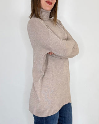 Susy Mix - Maglia collo alto over - BEIGE