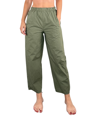 Habiti - Pantalone Japan in tela vela - VERDE MILITARE