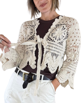 CADì - Coprispalla crochet - ECRU'