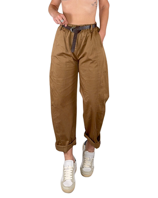 Habiti - Pantalone Fiona baloon - TABACCO