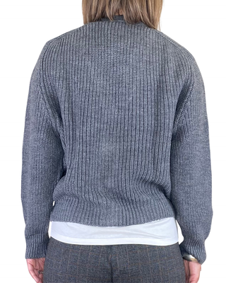 vicolo - cardigan punto inglese - antracite