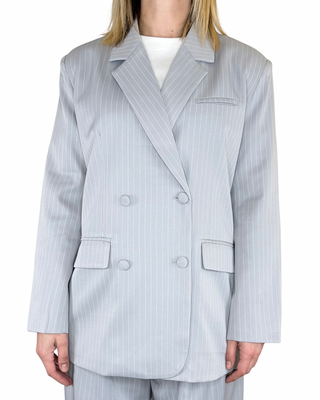 Habiti - Completo gessato oversize - GRIGIO/BIANCO