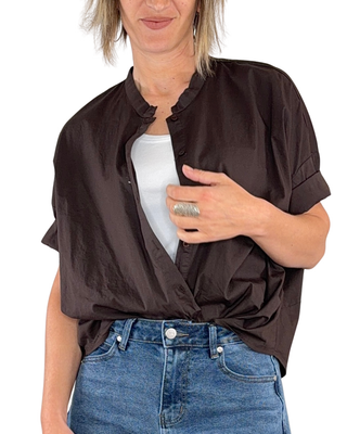 Habiti - Camicia Bruna in cotone - MORO