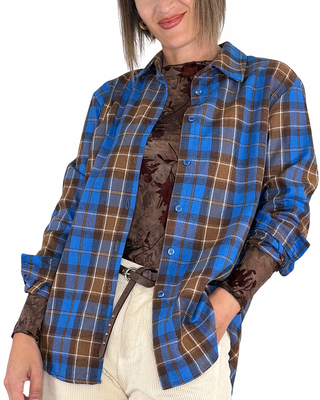 Habiti - Camicia flanella check - ROYAL
