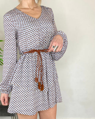 Vicolo - Abito balze con sottoveste - CELESTE