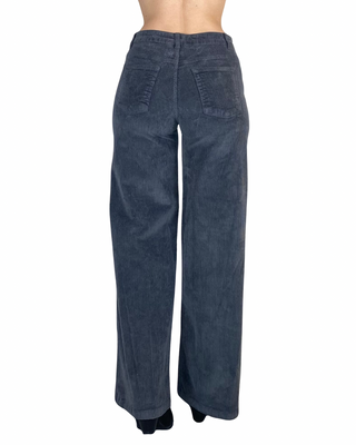 Habiti - Pantalone palazzo velluto - PIOMBO