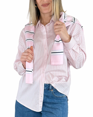 Habiti - Camicia bastoncino filo lurex - ROSA