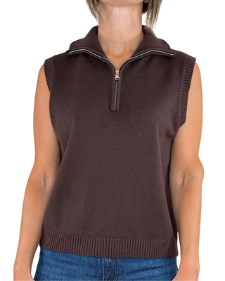 Habiti - Gilet con zip - MORO