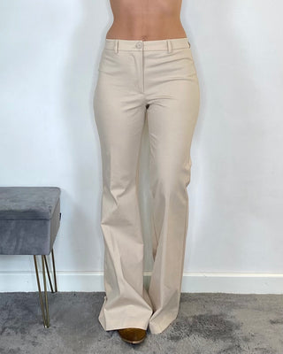 Vicolo - Pantalone punto milano zampa - BEIGE