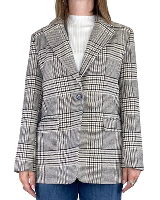 vicolo - cappottino check - fango