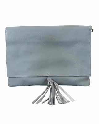 Habiti - Pochette 100% pelle martellata - CELESTE