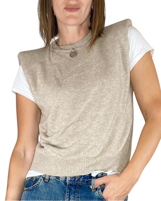 Tensione In - Smanicato spallina imbottita - BEIGE