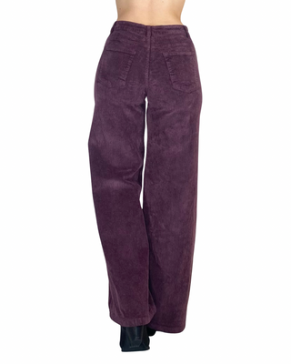 Habiti - Pantalone palazzo velluto - VINO