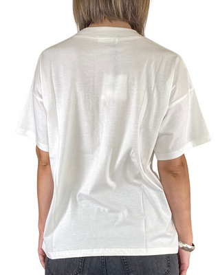 Vicolo - T-shirt "blah" glitter - PANNA