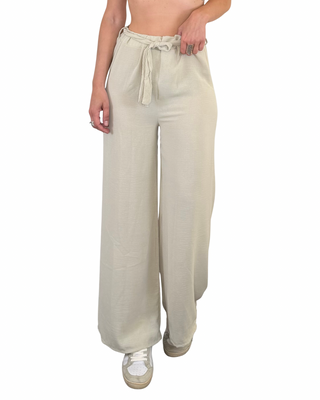 Habiti - Pantalone palazzo fluido - BEIGE