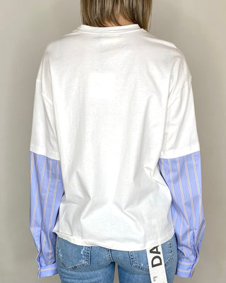 vicolo - t-shirt manica camicia - azzurro