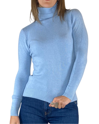 Susy Mix - Maglia collo alto - CELESTE