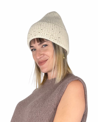 Susy Mix - Berretto con strass - BURRO