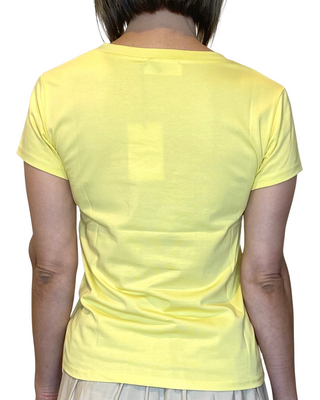 habiti - t-shirt basic m/manica - giallo
