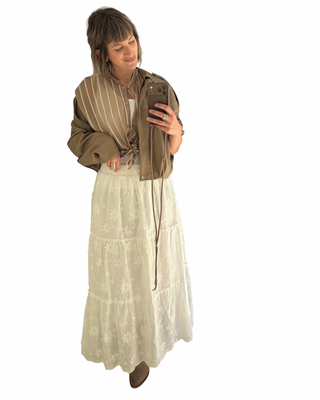 Kurtka z ekoskóry + Koszula India + Top Sarah + Spódnica Coachella