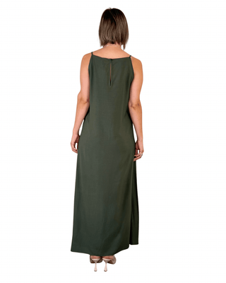 CADì - Abito lungo Aurora - VERDE MILITARE - ABITO - Habiti