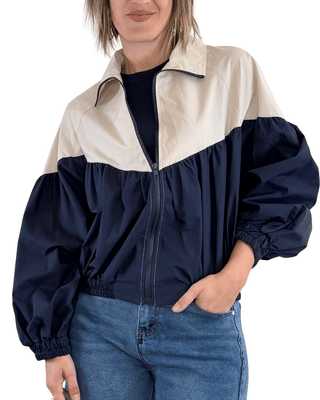 CADì - Bomber bicolor tela vela - PANNA - CAPOSPALLA - Habiti