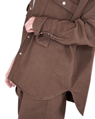 CADì - Giacca camicia over - CIOCCOLATO - CAPOSPALLA - Habiti