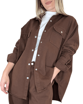 CADì - Giacca camicia over - CIOCCOLATO - CAPOSPALLA - Habiti