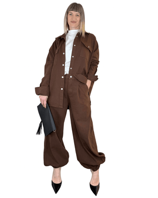 CADì - Giacca camicia over - CIOCCOLATO - CAPOSPALLA - Habiti