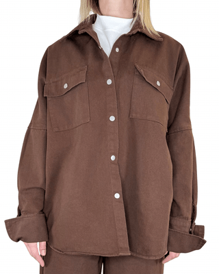 CADì - Giacca camicia over - CIOCCOLATO - CAPOSPALLA - Habiti