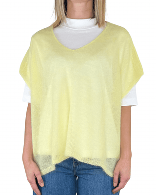 CADì - Gilet a scatola kid mohair - GIALLO - MAGLIA E CARDIGAN - Habiti