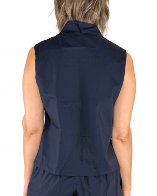 CADì - Gilet coreana in popeline - BLU - GILET - Habiti