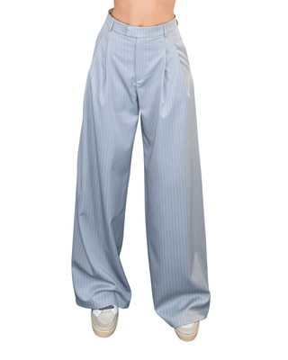 CADì - Pantalone palazzo gessato - GRIGIO - PANTALONE - Habiti