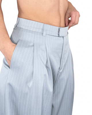 CADì - Pantalone palazzo gessato - GRIGIO - PANTALONE - Habiti
