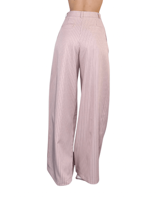 CADì - Pantalone palazzo gessato - ROSA - PANTALONE - Habiti