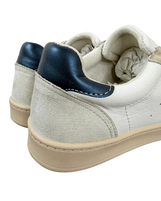 Corina Shoes - Sneaker ecopelle con baffo a contrasto - BIANCO/BLU - SCARPA - Habiti