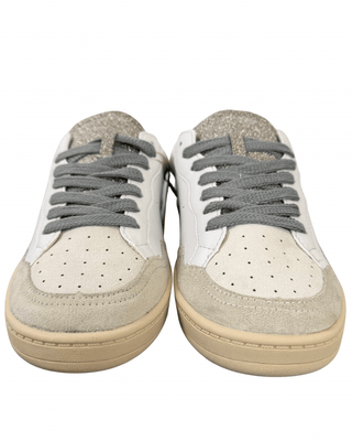 Corina Shoes - Sneaker ecopelle con baffo a contrasto - BIANCO/VERDE - SCARPA - Habiti