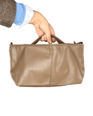 Habiti - Bauletto mini ecopelle - FANGO - BORSA - Habiti